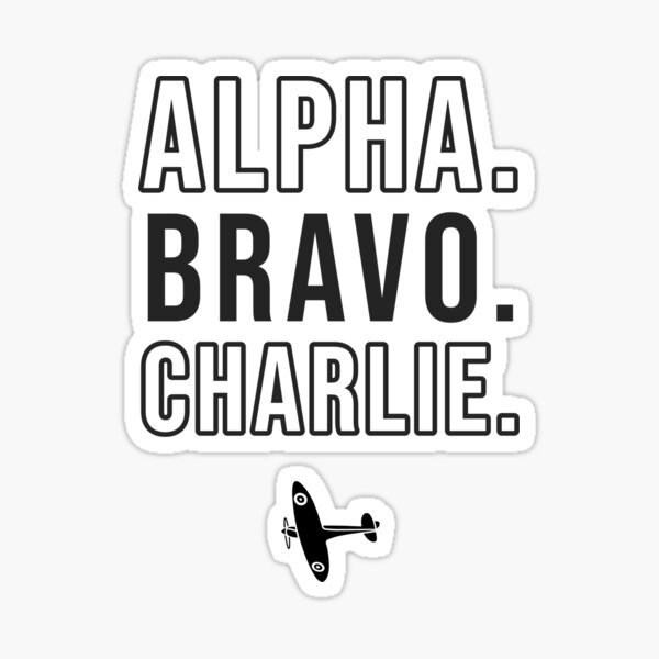 Alpha Bravo Charlie Stickers Redbubble