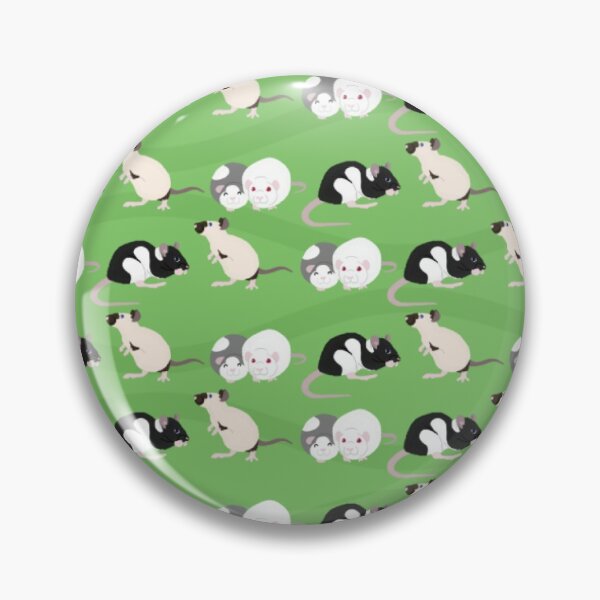 Item preview, Rat Critter Print Green, phone case, notebook, magnet, sticker, button, print designed and sold by OrganicOkapi.