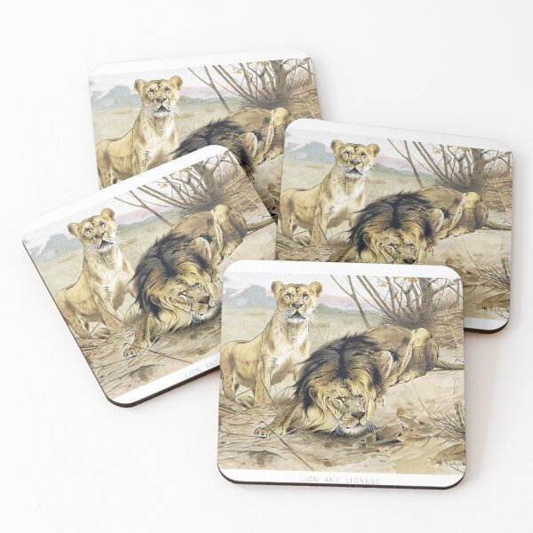 Item preview, Lion and Lioness designed and sold by redoARTstore.