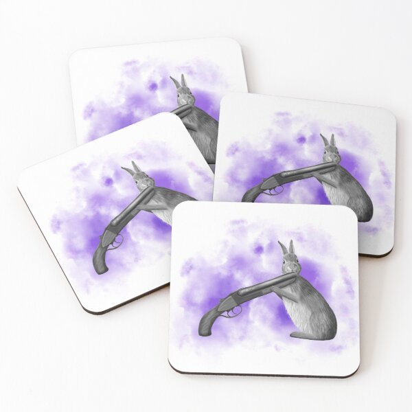 Item preview, Shy Little Rabbit Chewing on a Shotgun designed and sold by kaylajsdesigns.