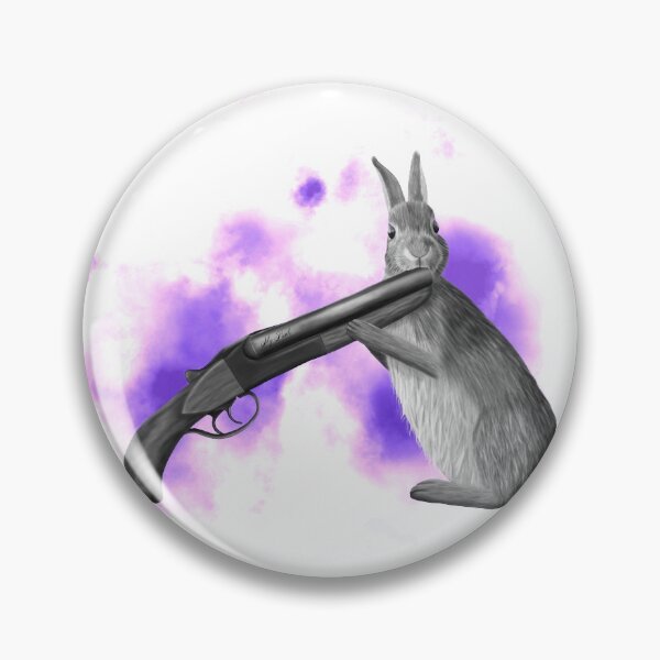 Item preview, Shy Little Rabbit Chewing on a Shotgun designed and sold by kaylajsdesigns.