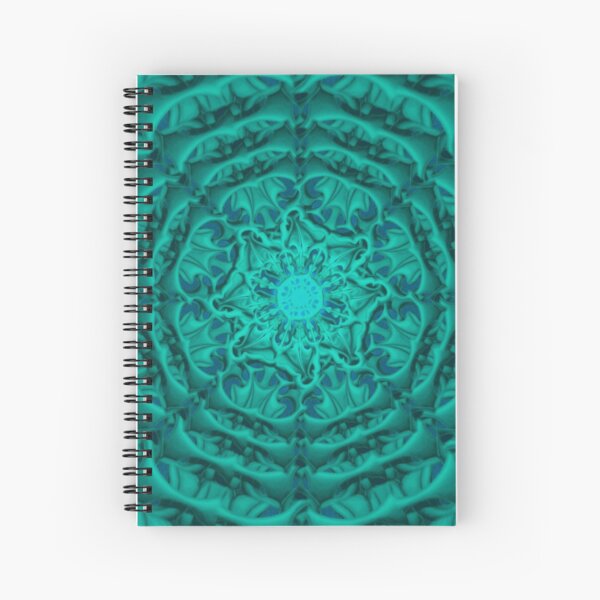 Bee Bloom Mandala 12 Sunrise nature flower pattern Spiral Notebook