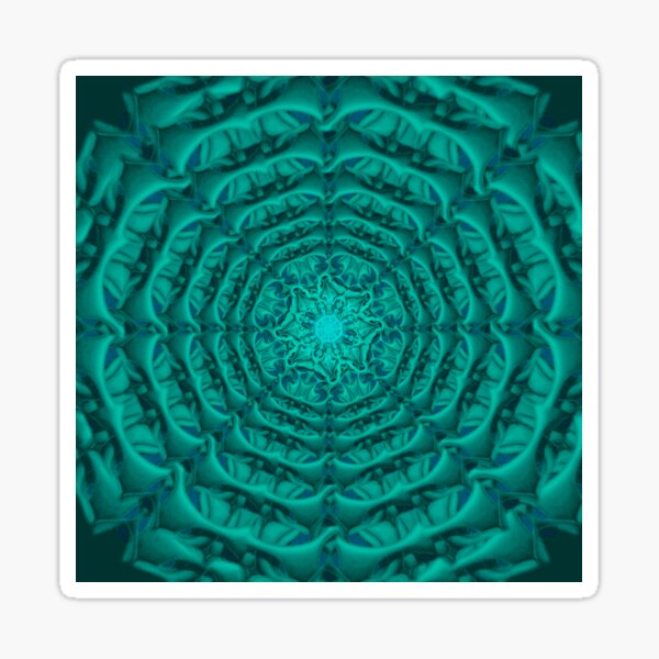Bee Bloom Mandala 12 Sunrise nature flower pattern Sticker