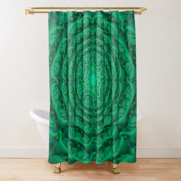   Bee Bloom Mandala 13 Sunrise nature flower pattern Shower Curtain