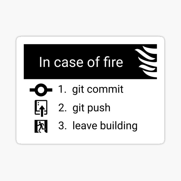 In case of fire Sticker