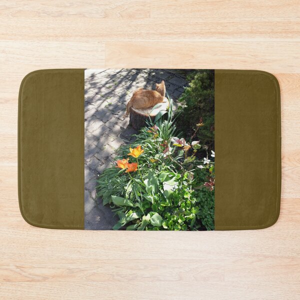 Item preview, Spring, cat chilling, nature designed and sold by UnsereWelt.