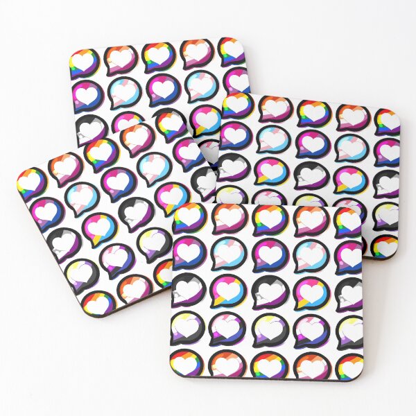 Item preview, LGBTQ+ Pride Heart Speech Bubbles  designed and sold by leashonlife.