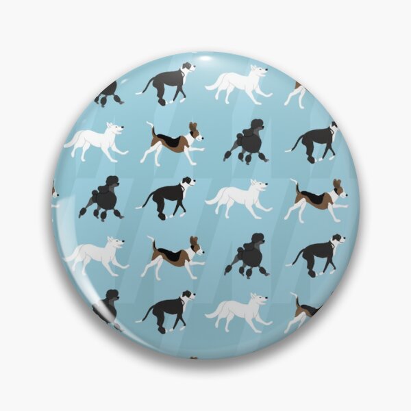 Item preview, Dog Critter Print Blue, phone case, notebook, magnet, sticker, button, print designed and sold by OrganicOkapi.