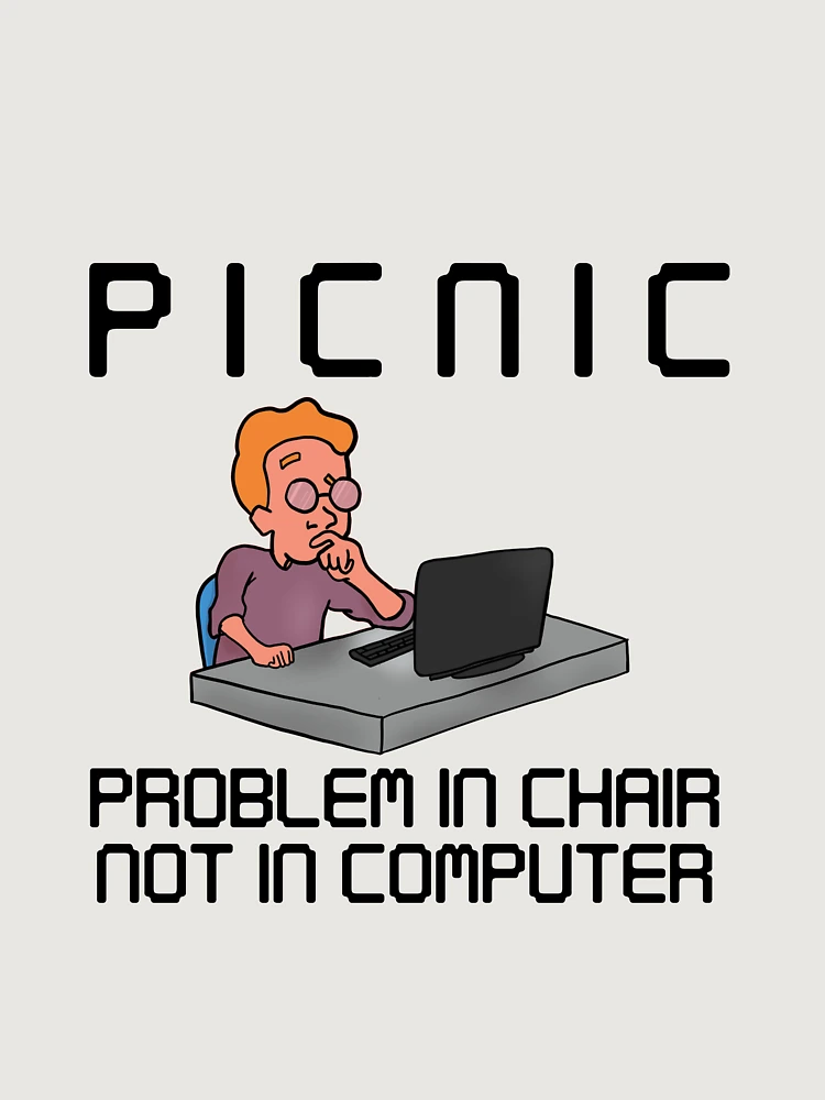 Thumbnail 6 of 6, Premium Oversized Sweatshirt, PICNIC Problem In Chair Not In Computer Hacker designed and sold by Mesyo.