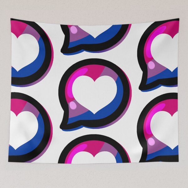 Item preview, LGBTQ+ Pride Heart Speech Bubble - Bisexual designed and sold by leashonlife.