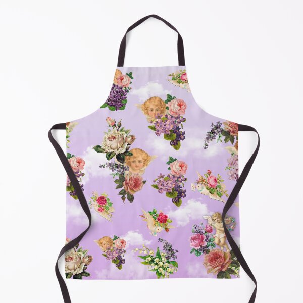 Item preview, cherub rose garden lavender background designed and sold by Vivien Merveilles.