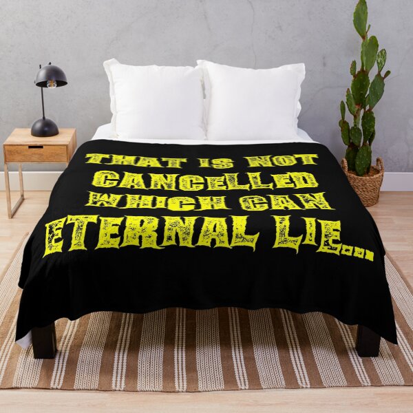 Item preview, That Is Not Cancelled Which Can Eternal Lie Yellow designed and sold by WPahat.