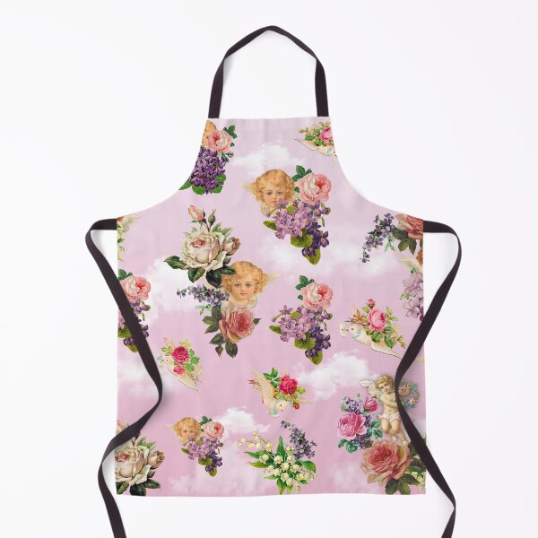 Item preview, cherub rose garden pink background designed and sold by Vivien Merveilles.