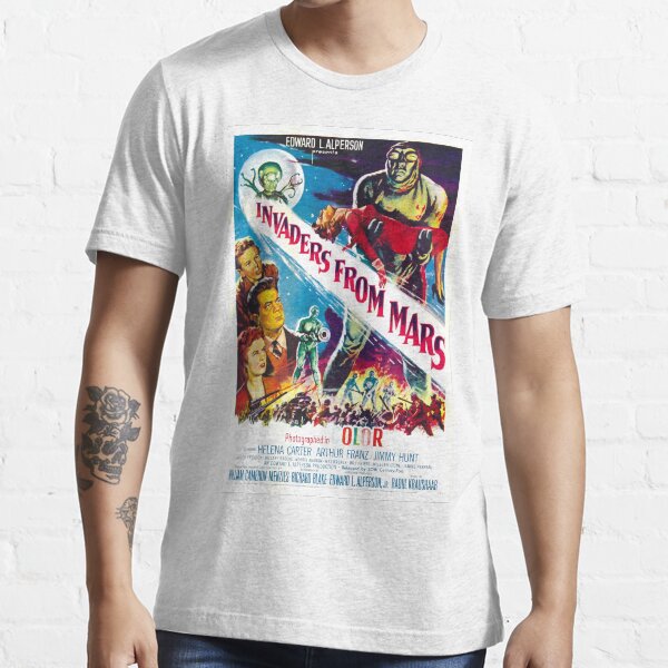 "Vintage Movie Poster Invaders from Mars" Tshirt for Sale by retoro