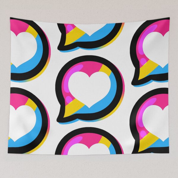 Item preview, LGBTQ+ Pride Heart Speech Bubble - Pansexual designed and sold by leashonlife.