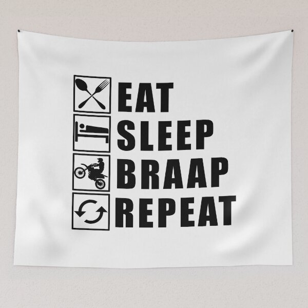 Item preview, Eat Sleep Braap Repeat designed and sold by Adel Qasem.