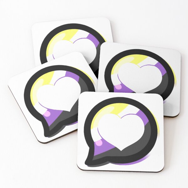 Item preview, LGBTQ+ Pride Heart Speech Bubble - Nonbinary designed and sold by leashonlife.