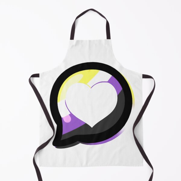 Item preview, LGBTQ+ Pride Heart Speech Bubble - Nonbinary designed and sold by leashonlife.