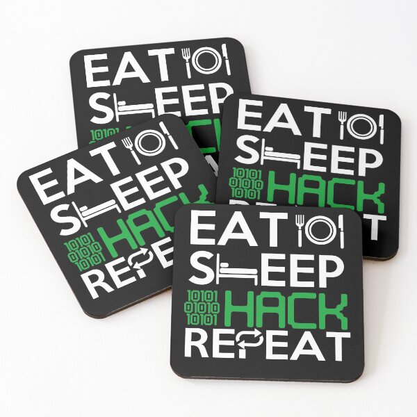 Item preview, Eat Sleep Hack Repeat Hacker tshirt hacking gift designed and sold by Mesyo.