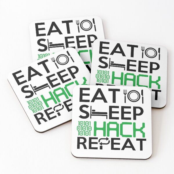 Item preview, Eat Sleep Hack Repeat Hacker tshirt hacking gift designed and sold by Mesyo.