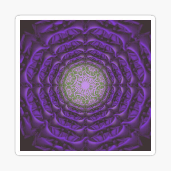 Bee Bloom Mandala 17 Sunrise nature flower pattern Sticker