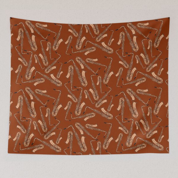 Item preview, Tenor Saxophone Musical Instrument Pattern Red designed and sold by jasmijndeklerk.