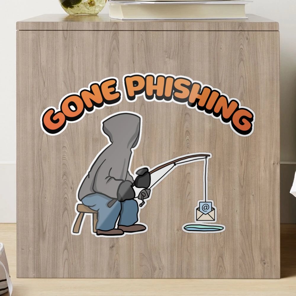 Gone Phishing Hacking Computer Hacker Gift Sticker for Sale by Mesyo