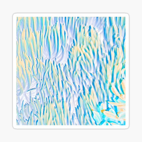coral confetti - aqua Sticker