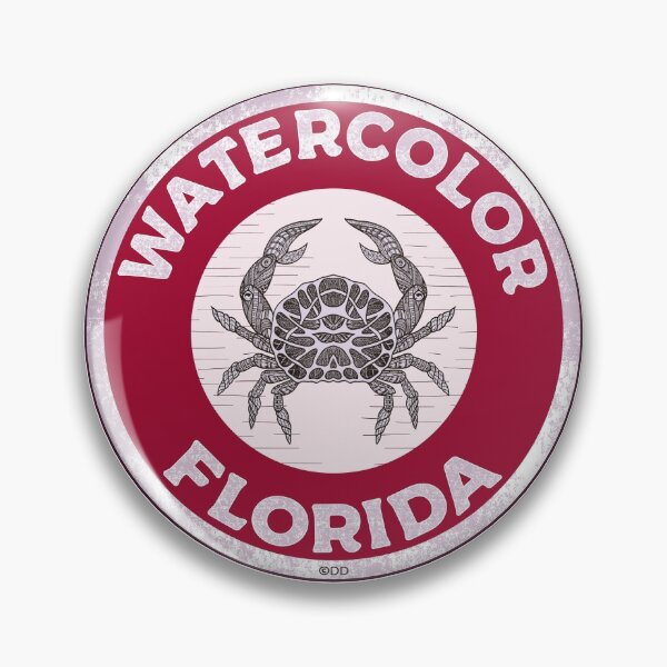 Item preview, Watercolor Florida Crab 30A 30 A Emerald Coast Walton County Beach designed and sold by Travel Time.