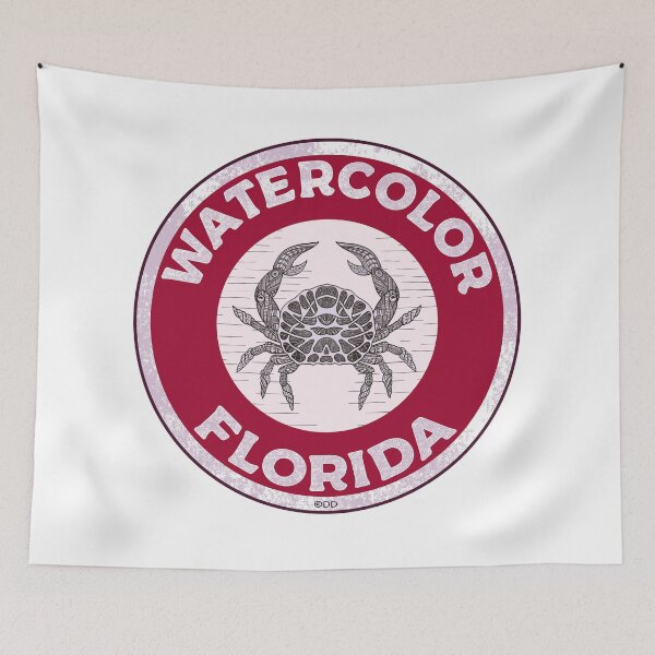 Item preview, Watercolor Florida Crab 30A 30 A Emerald Coast Walton County Beach designed and sold by Travel Time.