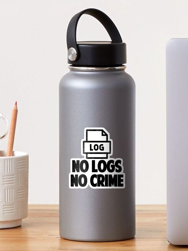 No Logs No Crime Hacking Gift Hacker tshirt Sticker for Sale by Mesyo