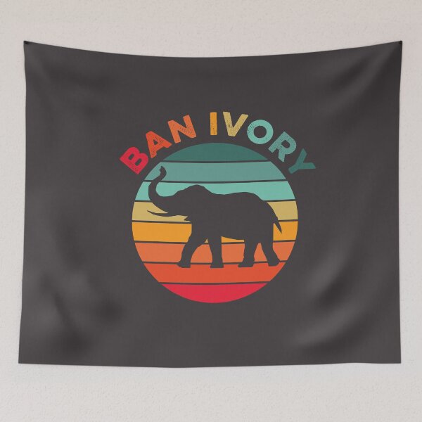 Item preview, Ban Ivory Save Elephant Tusks Animal Wildlife Conservation designed and sold by gkao.