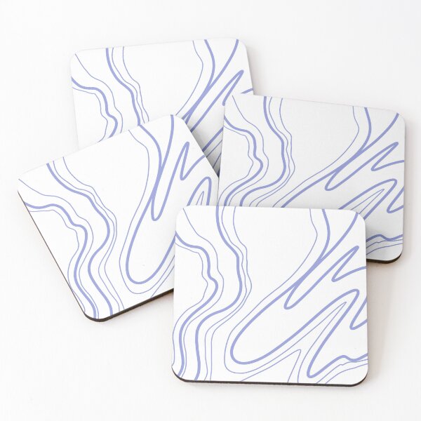 Item preview, blue wiggle Line art work  designed and sold by tenkenryujin.