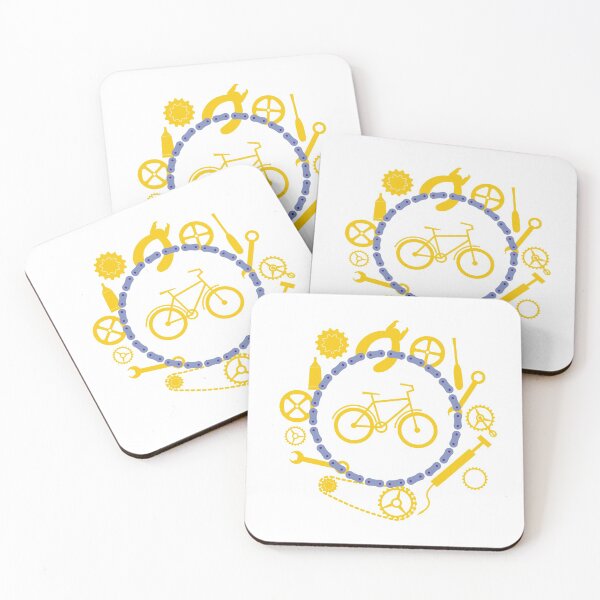 Item preview, Bike surrounded by chain and bicycle tools designed and sold by shushunya13.