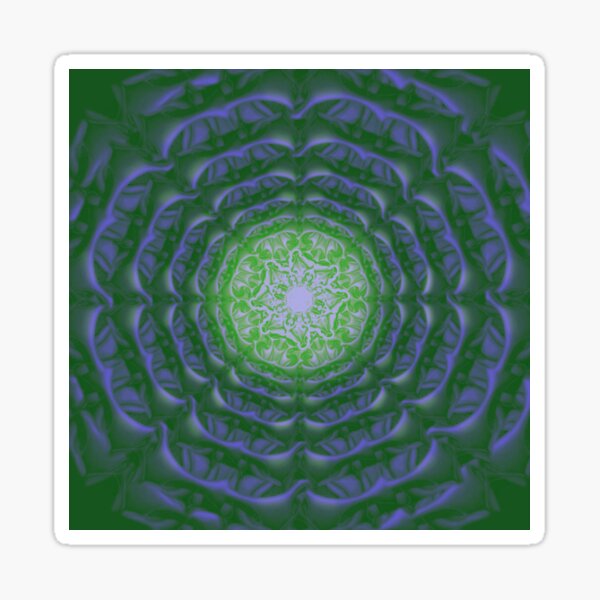 Bee Bloom Mandala 18 Sunrise nature flower pattern Sticker
