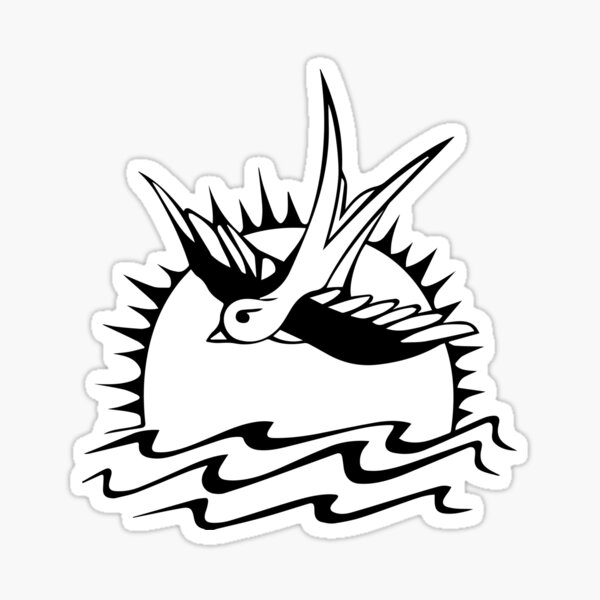 the pirate Johnny jack tattoo sparow Sticker