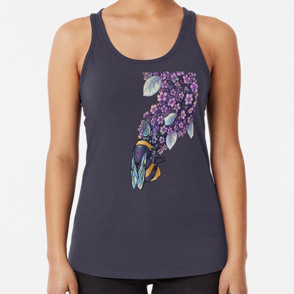 Bee and lilac Racerback Tank Top