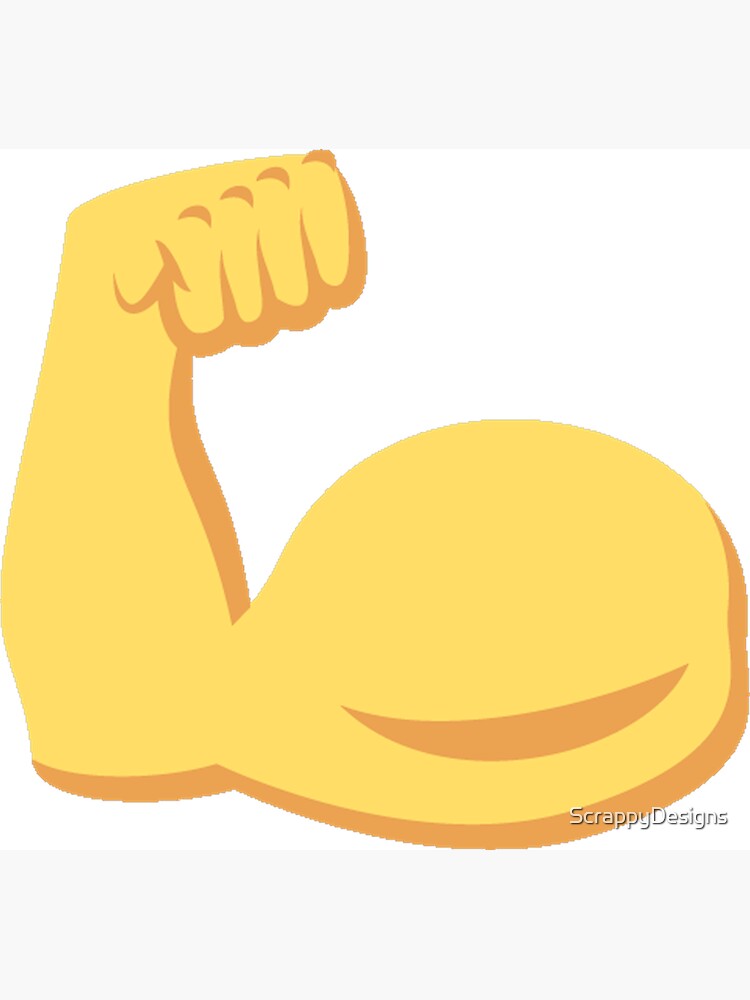 "Muscles emoji - strongman" Sticker by ScrappyDesigns | Redbubble