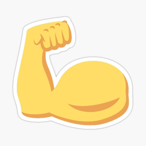 Muscles Emoji Strongman Sticker For Sale By Scrappydesigns Redbubble 7807