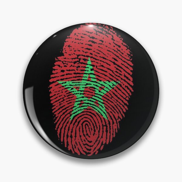 Item preview, Handprint Moroccan Flag Morocco Maroc designed and sold by GBDesigner.