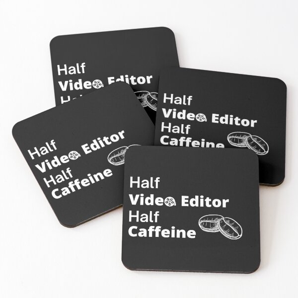 Item preview, Half Video Editor Half Caffeine designed and sold by CJacobsDesigns.