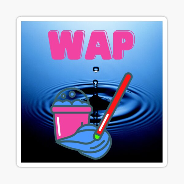 "Wap Mop And Bucket" Sticker for Sale by WoodburyLake Redbubble