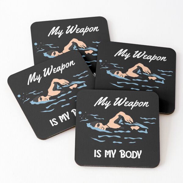 Item preview, My weapon is my body.  Funny Swimming designed and sold by LoveSynchro.