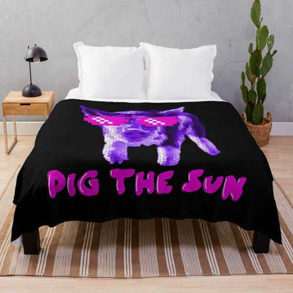 Item preview, Pig Wildsau Retro Pixel with sunglasses Pig the sun designed and sold by emm-j.
