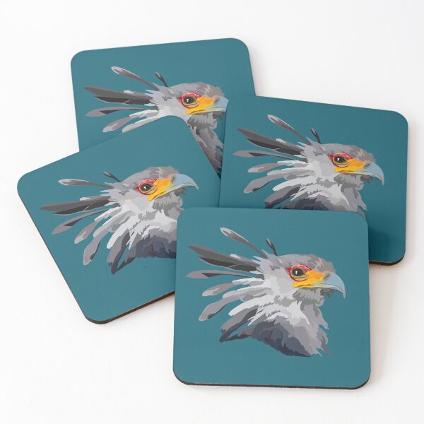 Item preview, S is for Secretary Bird,Secretary Bird Illustration – Unique Raptor Art for Wildlife and Bird Lovers designed and sold by PrettylittlepastelUk.