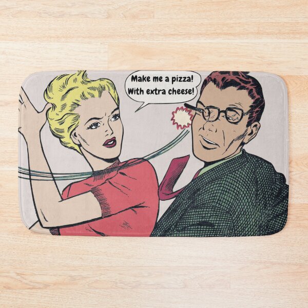 Item preview, Comic Girl & amp; # 39; s Quote - Make Me a Pizza! With Extra Cheese! designed and sold by brushandframes.