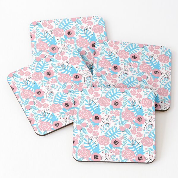 Item preview, Simple Floral Trans Flag designed and sold by -Gedwolcraeft-.