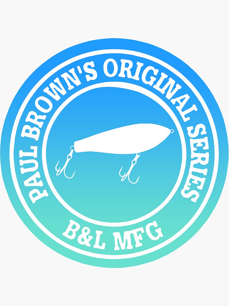"Paul Brown Logo Blue and Green Sticker" Sticker by Mirrolure Redbubble