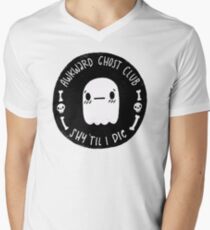 Ungeschickter Ghost Club Black T-Shirt mit V-Ausschnitt für Männer