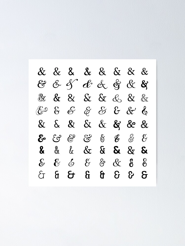 ampersand signs ampersand poster poster by beakraus redbubble